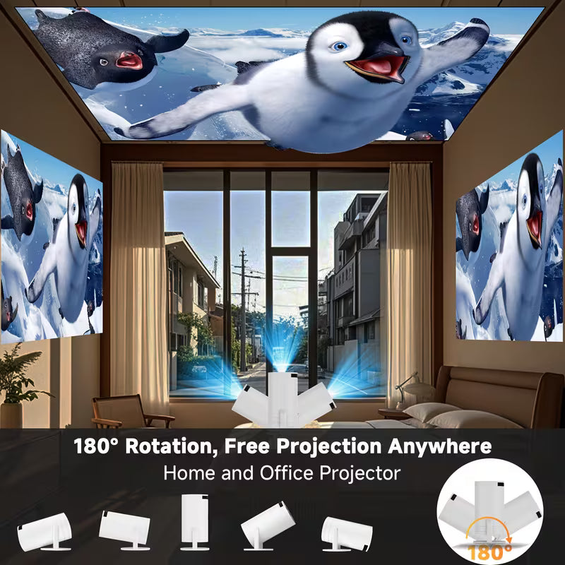 Mini projecteur portable compatible 4K UHD