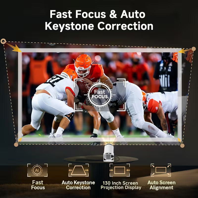 Mini projecteur portable compatible 4K UHD