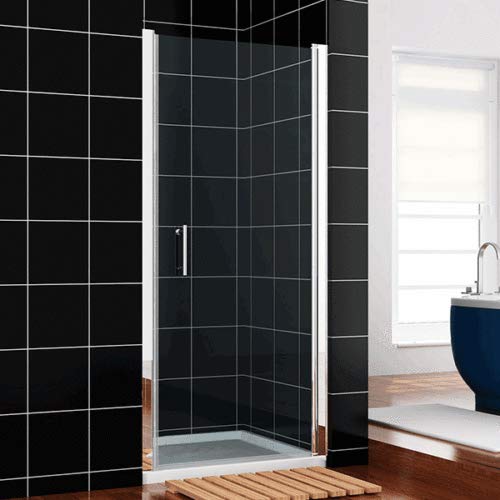 SUNNY SHOWER 1/4 Inch Frameless Chrome Finish Pivot Shower Door