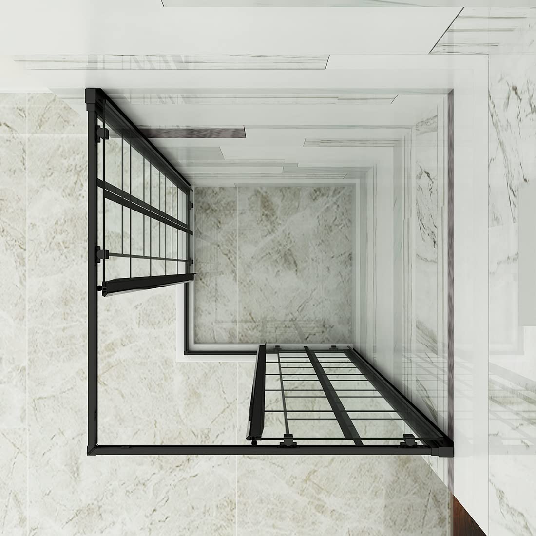 SUNNY SHOWER 34 in. W x 34 in. D x 72 in. H Corner Entry Enclosure With Sliding Doors