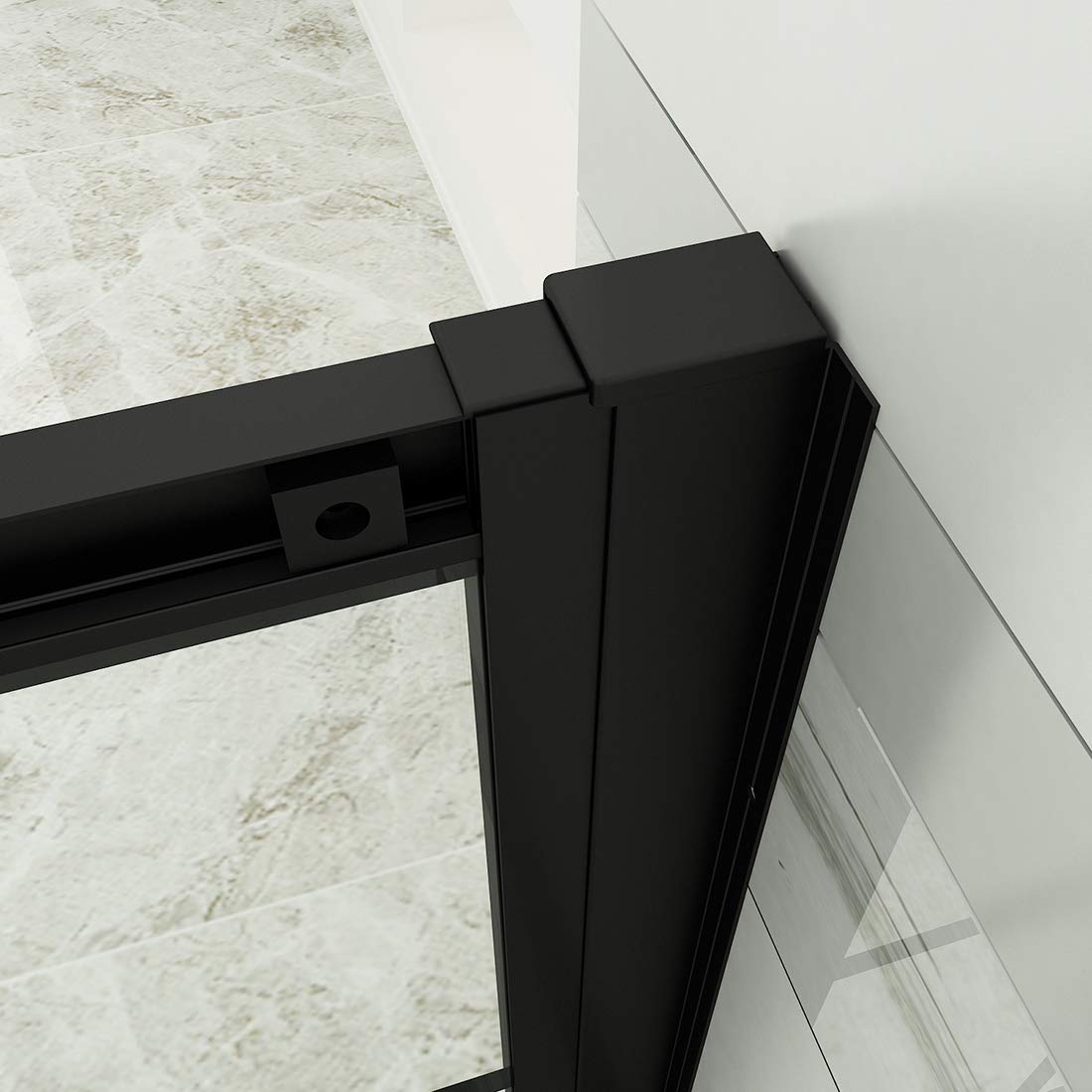 SUNNY SHOWER 34 in. W x 34 in. D x 72 in. H Corner Entry Enclosure With Sliding Doors