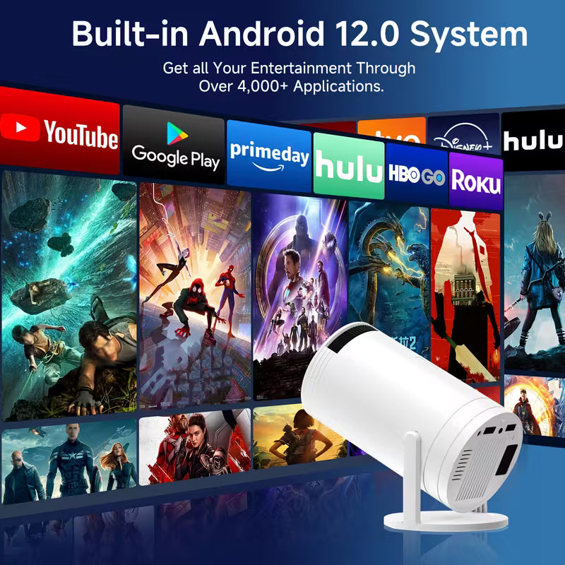 Mini projecteur portable compatible 4K UHD