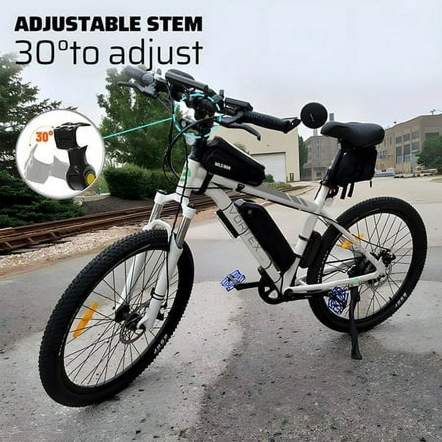 Ecotric Electric Bike 350W City Cruiser Bicycle Up to 35 Miles Removable Battery 7 Speed 26" Commuter Bike White for Adults Teen A-E516646