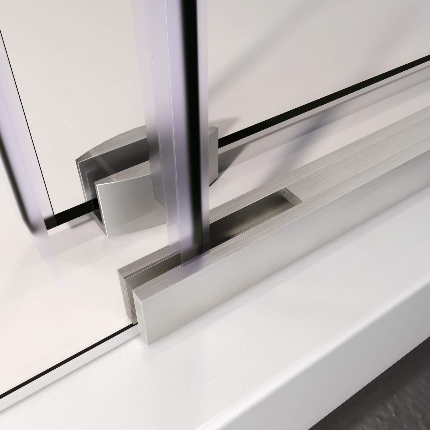 ELEGANT Frameless Sliding Shower Doors 48 in. W x 76 in. H