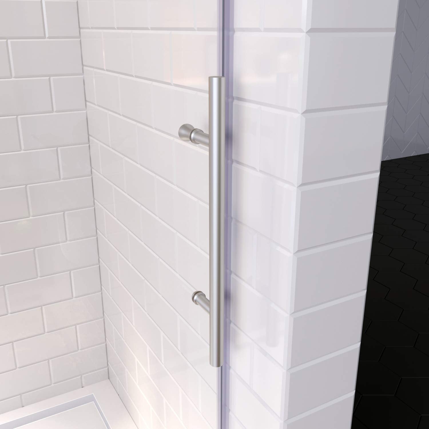 ELEGANT Frameless Bathtub Sliding Doors 60 in. W x 62 in. H