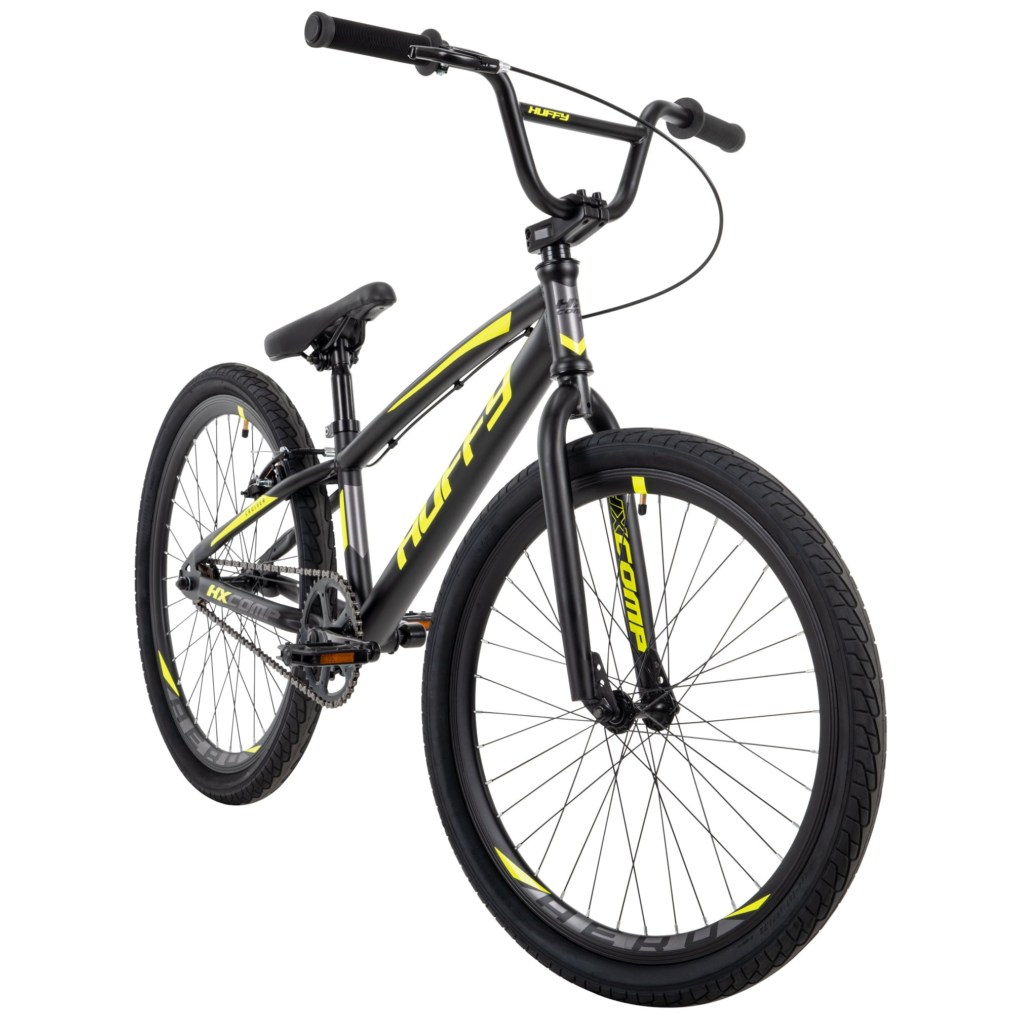 Huffy HX Cruiser 24-inch BMX Bike for Boys, Black/Yellow