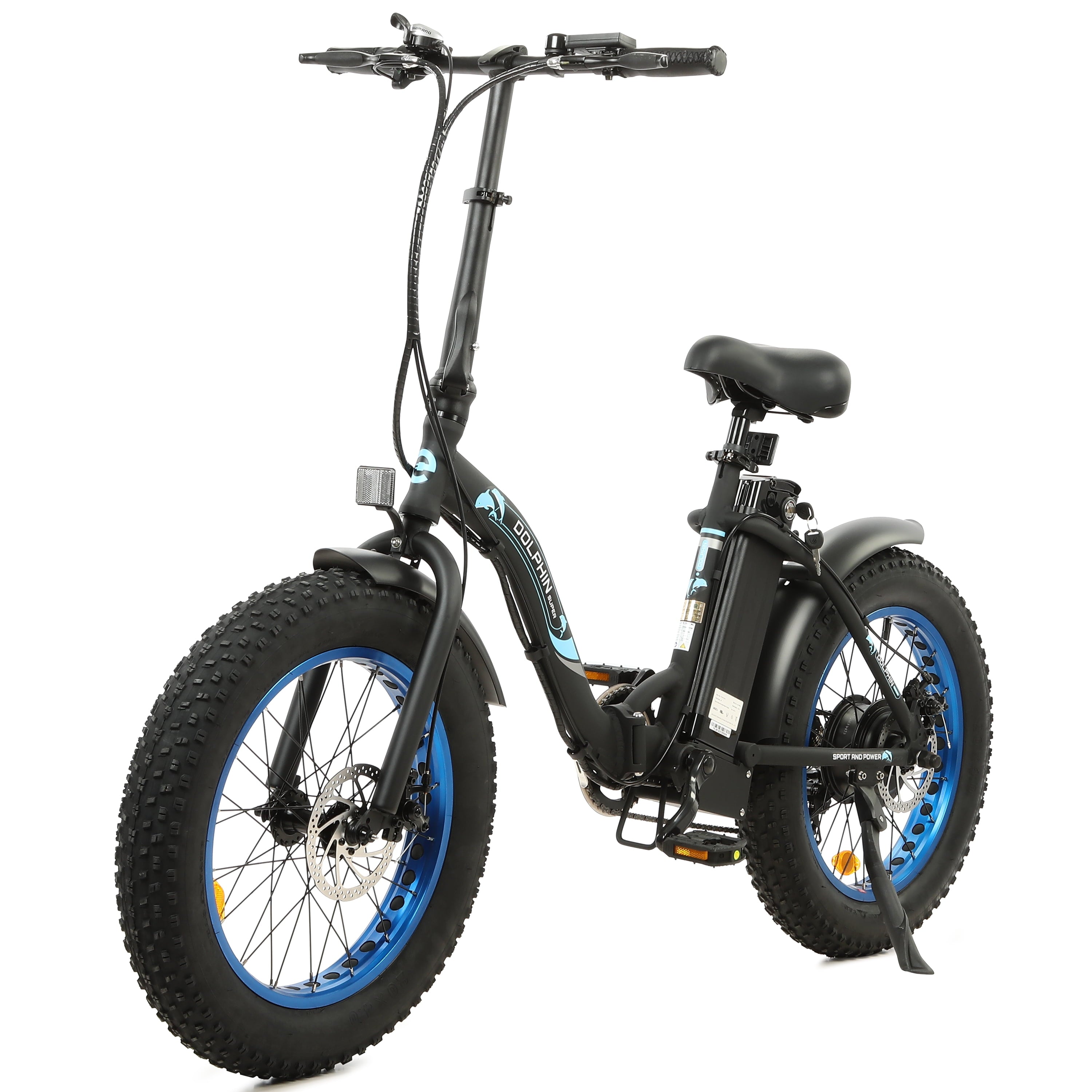 ECOTRIC 500 W 36 V E-Ride Foldable 20“ Electric Bicycle Fat Tire Removable Battery 7 Speed Children A-E516646
