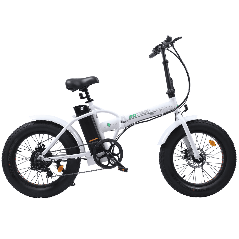 ECOTRIC Folding 20" Fat Tire Electric Bike 500 W Removable Battery Pedal Assist Power A-E516646