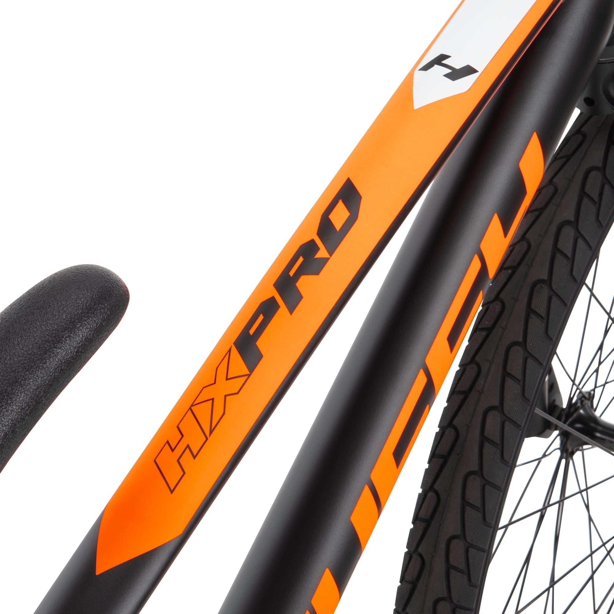 Huffy HX Pro Cruiser 24-inch Aluminum BMX Bike for Boys, Black/Orange