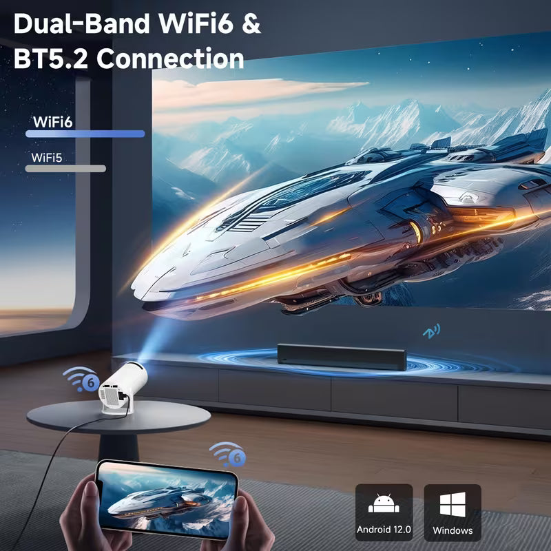 Mini projecteur portable compatible 4K UHD