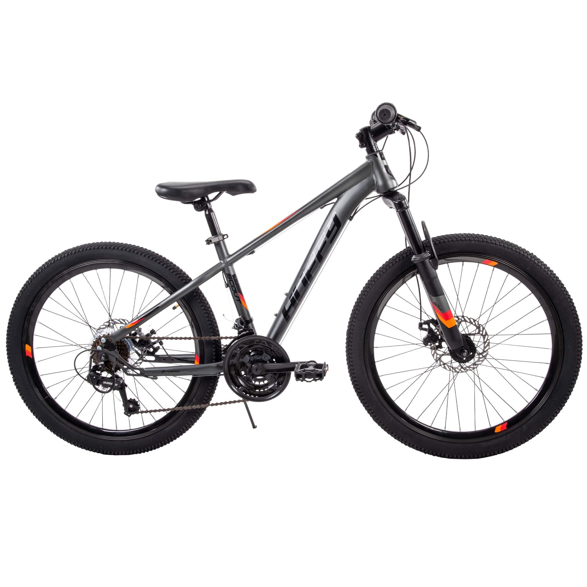 Huffy 24" Scout Boys' Hardtail 21-Speed Mountain Bike with Disc Brakes