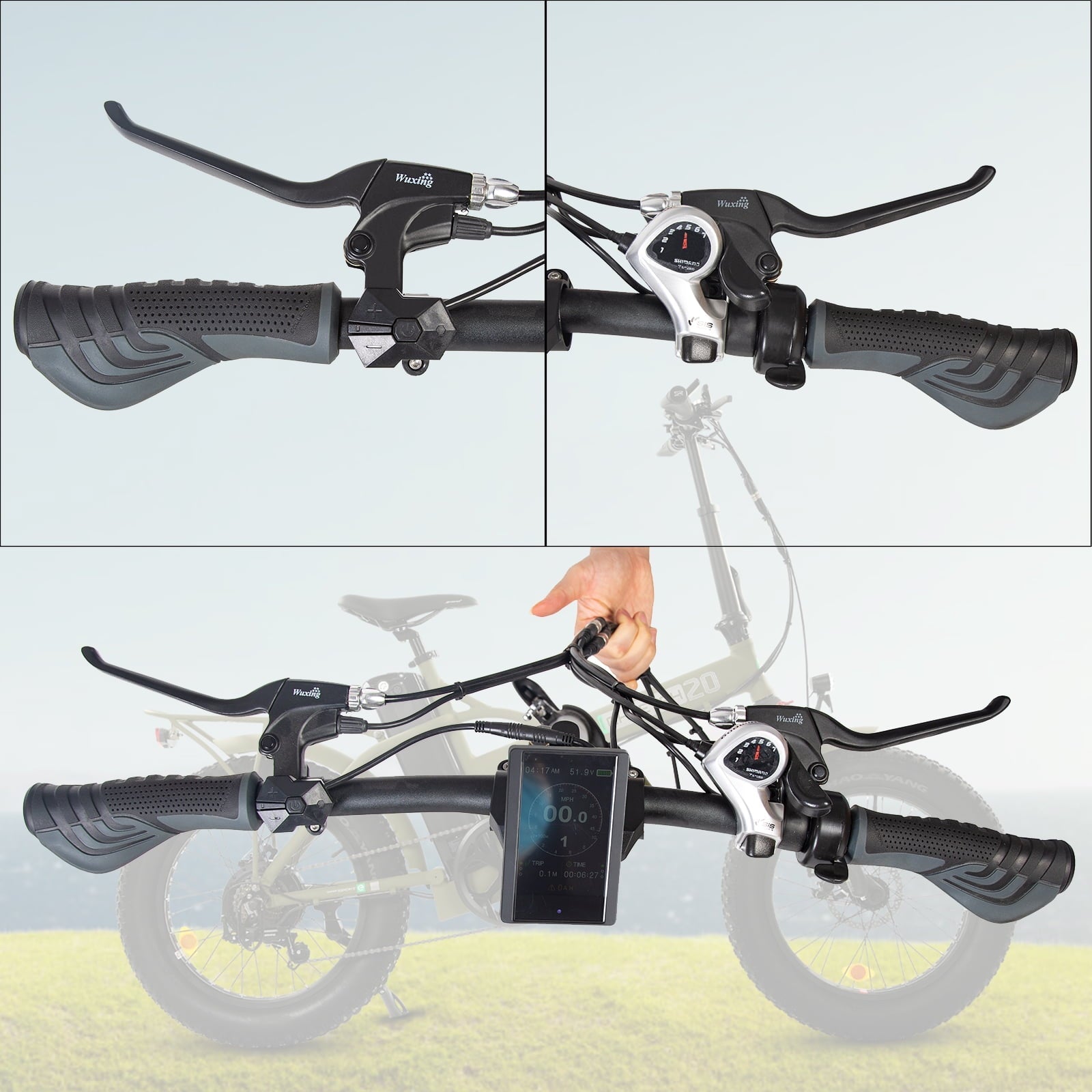 Ecotric 20" 48 V 500 W 15 AH Folding Electric Fat Tire Bicycle Bike City Ebike Black w/ Black A-E516646