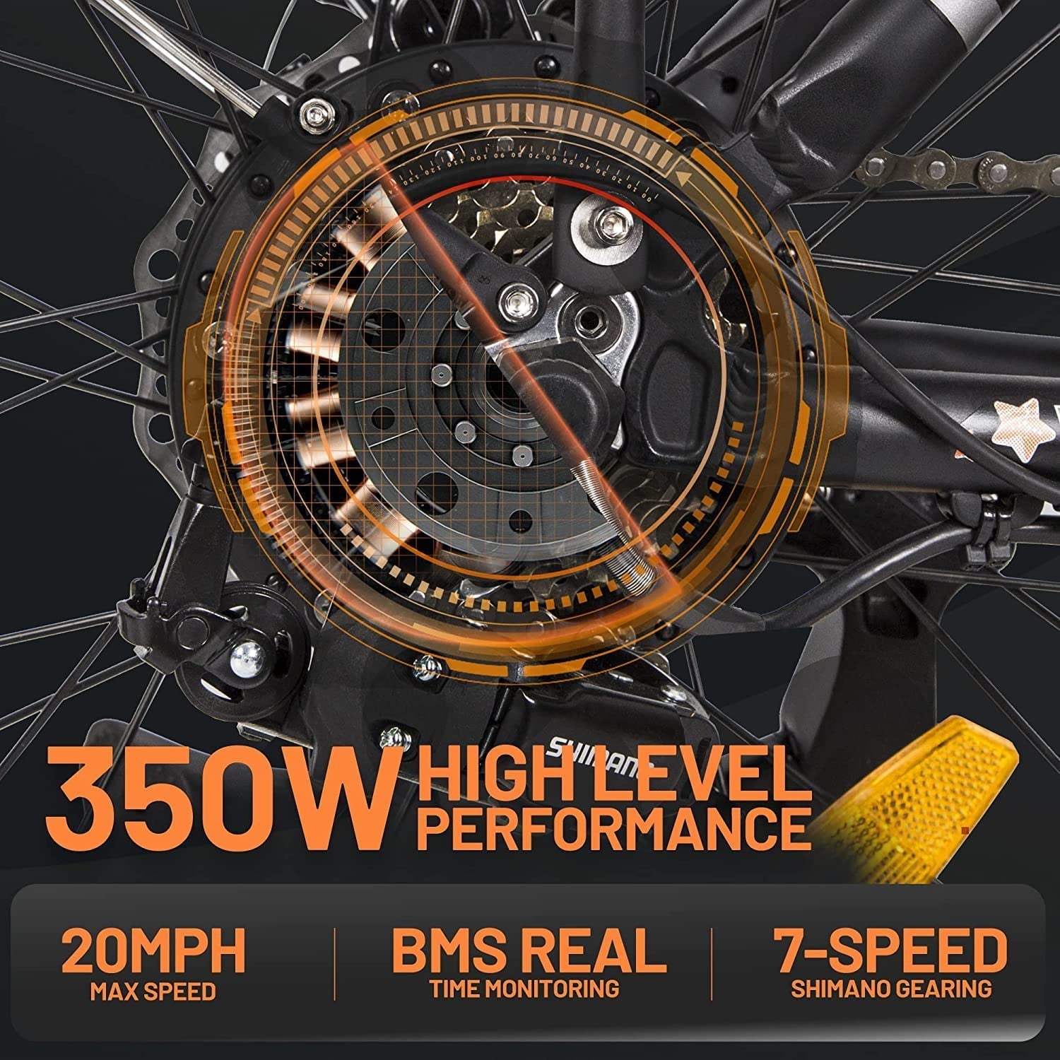 Ecotric E-Ride Electric Bike Trail Riding Ebike Girl Cruiser Foldable 20 inch Wheels 350W 36V Removable Battery 7 Speed City Commuter for Children A-E516646