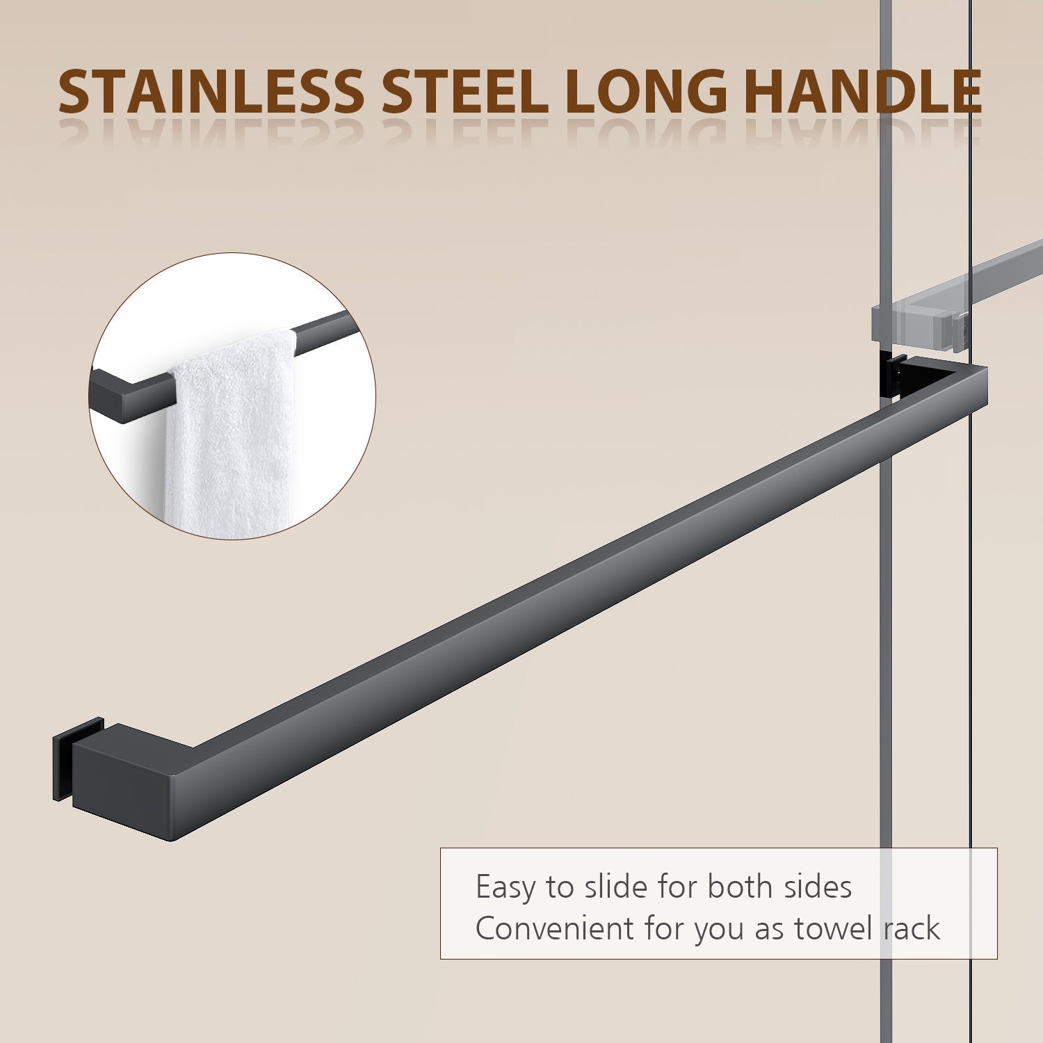 ELEGANT Double Sliding Shower Doors 60 in. W x 72 in. H Black Finish